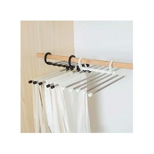 5 Tier Clothes Hanger Multi-function Stainless Steel Pants Trousers Racks Clothes Storage Drying Hanger