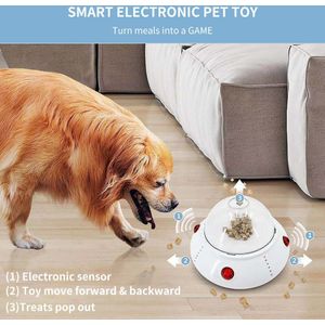 Dierbenodigdheden Huisdier Launcher Voeden Speelgoed Grappig Voedsel Dispenser Wit Auto Sensor Speelgoed Hond Kat
