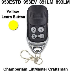 Garage Controle Voor Chamberlain Liftmaster Craftsman 950Estd 953EV 891LM 893LM Deuropener Afstandsbediening Geel Leren Knop