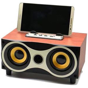 Houten Computer Speaker Subwoofer Stereo Subwoofer Draadloze Full Range Speaker Kleur Led Licht Voor Pc/Laptop/MP3/dv