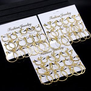 27 paar/set Kleine Leuke Goud Zilver Kleur Ronde Cirkel Hoop Oorbellen Set Voor Vrouwen Steampunk Oorbellen Sieraden