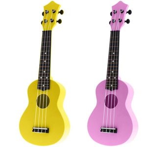 2X21 Inch Akoestische Ukulele Uke 4 Snaren Hawaii Gitaar Gitaar Instrument Voor Kinderen En Muziek Beginner Roze & geel
