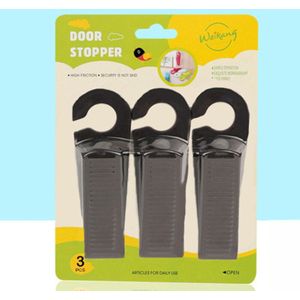 3 Stk/set Deur Wedge Vormige Rubber Deuren Stopper Deurstoppers Floor Kids Safety Guard Finger Protect Met Haak