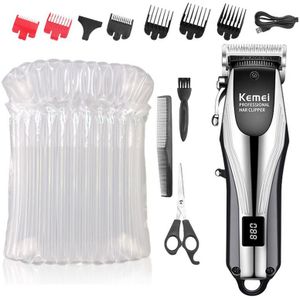 Kemei 2619 Pro Elektrische Led Tondeuse Metalen Behuizing Professionele Koord Cordless Verstelbare Krachtige Tondeuse Kapsel