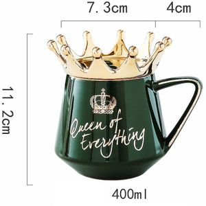 Crown Thema Mokken Keramische Melk Koffie Cup Koningin Van Alles Mok Mokken Met Deksel Beste Cadeau Voor vriendin