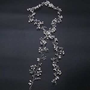 Bruiloft Haar Wijnstok Bruids Accessoires Kristal Parel Hoofdband Lange Chain Hoofddeksel Vrouwen Haaraccessoires Decoratie