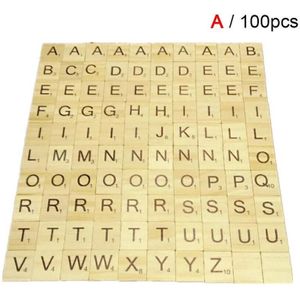 26 Engels Alfabet Houten Pleinen Kinderen Vroege Onderwijs Puzzel Alfabet Hout Chips 100 Packs