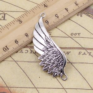 5Pcs Charms Angel Wings Connector 60X22Mm Tibetaanse Brons Zilver Kleur Hangers Antieke Sieraden Maken Diy Handgemaakte craft