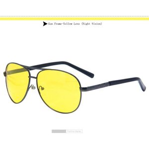 Sterke Frame Gepolariseerde Mannen Nachtzicht Rijden Bril, Metalen Zonnebril Voor Driver, anti-Glare Zonnebril UV400 A29