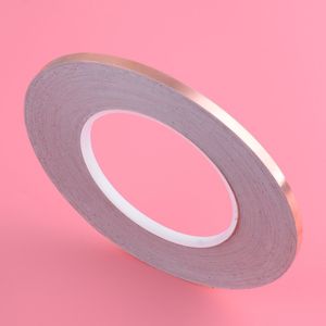 50M 5Mm Enkelzijdig Geleidende Koper Foil Tape Adhesive Shield Heat Resist Computer Randapparatuur Draad