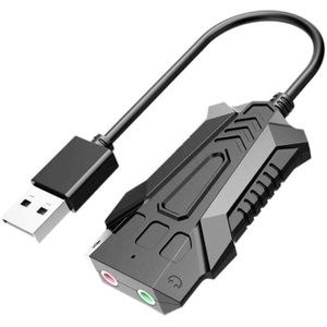 Draagbare Usb Geluidskaart Externe Usb Oortelefoon Microfoon Interface Geluidskaart Voor Windows/Mac/Linux