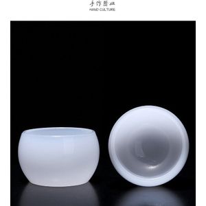 2 stks 7*4 cm witte jade porselein cup, Master Cup, persoonlijke cup, enkel kopje, kungfu tea set, wit porselein, tea cup, Zen.