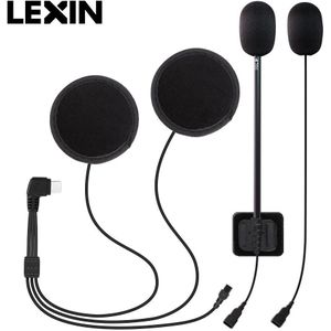 Lexin LX-B4FM-X Intercom Headset &amp; Clip Set Voor Full/Half Helm Met En Luid Geluid Bluetooth Hoofdtelefoon jack Plug