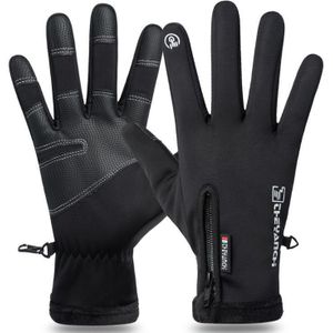 Heren Handschoenen, Waterdichte Touchscreen Winter Handschoenen Voor Fietsen Schaatsen Skiën, Zwart/Grijs, M/L/Xl