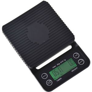 3Kg/0.1G Lcd Digitale Koffiezetapparaat Weegschaal Home Kitchen Bar Timer Balans 3Kg/0.1G 3Kg/0.1G Lcd Elektronische Weegschalen