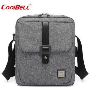 Coolbell Tas 10Inch Usb Tablet Bag Multifunctionele Casual Outdoor Schoudertas Draagbare Waterdichte Diagonaal Kruis Tas