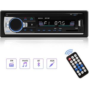 Peerce 1 Din Auto MP3 Multimedia Speler Bluetooth Autoradio Autoradio Radio Fm Aux Ingang Ontvanger Sd Usb JSD-520 12V In-Dash