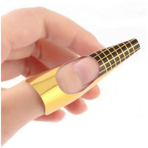 100 Pcs Nail Forms Acryl Curve Nagels Gel Nagel Nail Art Guide Vorm Sticker