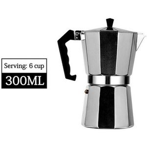 Aluminium Mokka Latte Koffiezetapparaat Moka Espresso Cafeteira Percolator Pot 1cup/2cup/3cup/6cup/9cup/12cup Kookplaat Koffiezetapparaat