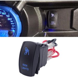 Universele Rock Lichten Rocker Switch On-Off LED Licht 5 Pin 20A 12 V, blauw Voor UTV Polaris RZR Boot Yamaha Viking Can-AM Maverick