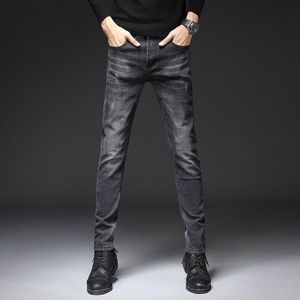 Herfst Winterr Zwarte Jeans Mannen Denim Broek Mannelijke Slim Fit Jean Plus Size 40