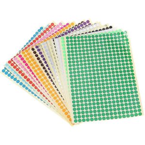 30 Pcs 6 Mm Kleurrijke Dots Stickers Labels Zelfklevend Printpapier Dot Label Classificatie Mark Sticker Voor Volwassenen Kids