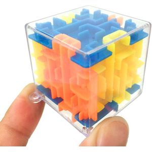 3D Doolhof Magische Kubus Transparant Zeszijdige Puzzel Speed Cube Rollende Bal Game Cubos Doolhof Speelgoed Voor Kinderen Balans educatief