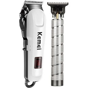 Kemei Haar Snijmachine Tondeuse Elektrische Scheerapparaat Voor Mannen 3 Stuk Set Kemei Tondeuse Trimmer Voor Mannen Usb Opladen haar Trimmer