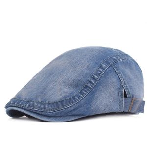 Unisex Denim Zonnehoed Krantenverkoper Ivy Platte Cap Lente Zomer Baretten Hoed Verstelbare Ademend Caps Vrouwelijke Platte Top Reizen Hoeden