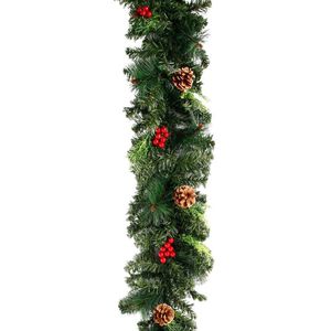 1.8/2.7M Kerst Kunstmatige Krans Krans Pijnboom Diy Opknoping Ornament Kerstboom Jaar Haard Decoratie