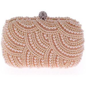 Luxe Crystal Pearl White Evening Clutch Bags Vrouwen Elegante Handtas Wedding Party Lady Koppelingen Purse Bag