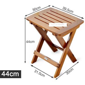 Moderne Eenvoudige Draagbare Vouwen Bamboe Kruk Hoge Massief Houten Kleine Bench Outdoor Viskrukje Huishouden Vierkante Kruk