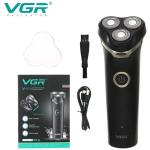 Vgr Magnetische Zuigkracht Drie Hoofd Scheerapparaat Mannen Scheerapparaat Oplaadbare Baard Trimmer V-319 Machines Tondeuse Trimmer Elektrische
