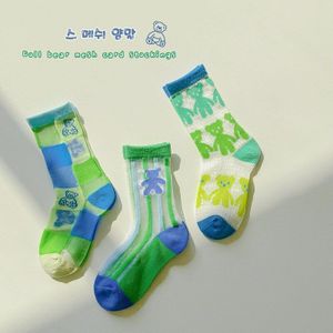 3Pairs Pack 1-8 Jaar 2022 Zomer Kleur-Blocking Mesh Sokken Ademend Baby Boy Sokken