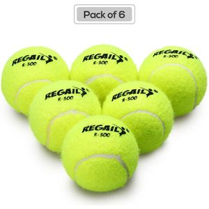 Pak van 12 Drukloze Tennis Ballen met Mesh Bag Rubber Bounce Training Praktijk Tennis Ballen Huisdier Speelgoed Hond Kauwen Handtekening bal