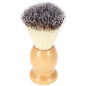 Mannen Scheren Baard Borstel Haar Kapper Salon Tool Mannen Facial Baard Schoonmaken Apparaat Scheren Tool Scheermes Borstel Met Houten Handvat