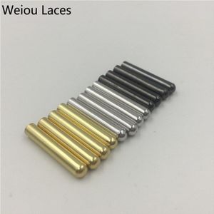 Weiou 100 stks/partij 3.8x22mm Veters Kleding Metalen Aglets Schoenveters Tips DIY Vervanging Aglet Zilver Goud Zwart Uiteinden