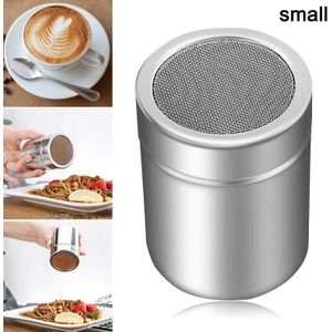 Chocolade Shaker Deksel Rvs Icing Suiker Meel Cacaopoeder Koffie Zifter Koken Tool JAN88