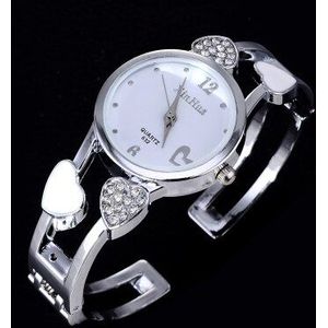 Heart shaped armband horloge vrouwen horloges luxe rhinestone horloges dames horloge staal klok zegarek damski reloj mujer