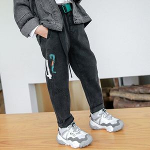 Kinderen Jongens Zwarte Jeans Tiener Herfst Broek Casual Kids Jongens Bovenkleding