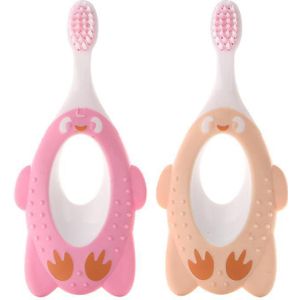 1 st kinderen Zachte Getande Tandenborstel Baby Cartoon Baby Producten 1-3-6-12 Jaar Oud handvat Borstel Sets Zachte tandenborstel Hoofd