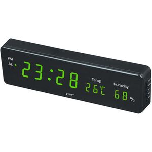 Digitale Led Wekker Groot Scherm Slaapkamer Elektronische Met Thermometer Hygrometer Desk Horloge Tafel Klok