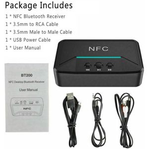 Bluetooth Ontvanger Adapter Nfc 3.5Mm Rca Audio Aux Uitgang Draadloze Bluetooth Dongle Stereo Receptor Voor Auto Versterker Luidspreker