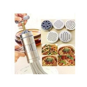 Rvs Handleiding Noodle Maker Pasta 'S Maken Machine Presse Spaetzle Maker Vruchten Juicer Inclusief 5 Verschillende Mallen