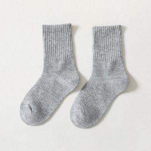 Lente Zomer Katoen Gebreide Meisjes Sokken Japan Stijl Solid Lange Sokken Voor Meisjes Jongens Harajuku Knie Sokken Kinderen Sport Sokken