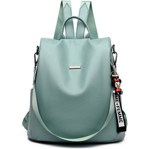 Vrouwen Rugzak Lente Mode Wilde Zacht Leer Leisure Reizen Grote Capaciteit Blauw Kleur Bag Purse