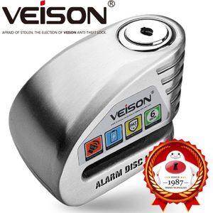 VEISON Motorfiets Waterdicht Anti-diefstal 130dB Alarm Lock Motocross USB Charge Disc Beveiligingswaarschuwing Lock 6mm Pin Rem lock