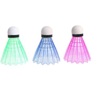 3 Pcs Dark Night Led Glowing Light Up Plastic Badminton Shuttles Kleurrijke Verlichting Ballen Indoor & Outdoor My18 20