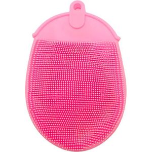 1Pc Siliconen Massage Bad Borstel Met Haak Zachte Exfoliërende Handschoenen Baby Huid Schone Handschoenen Modder Vuil Remover Scrub Douches bubble