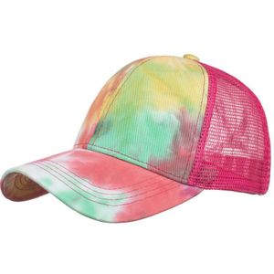 Stijl Komen Snapback Vrouwelijke Snood Verstelbare Tie-Dye Multicolor Outdoor Ademend Mannelijke Straat Trend Sunblock Baseball Cap